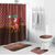 Morocco Christmas Bathroom Set with Santa Claus Camel Caravan Desert Scene and Red Pattern Design - Wonder Print Shop