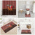 Morocco Christmas Bathroom Set with Santa Claus Camel Caravan Desert Scene and Red Pattern Design - Wonder Print Shop