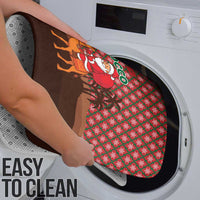 Morocco Christmas Bathroom Set with Santa Claus Camel Caravan Desert Scene and Red Pattern Design - Wonder Print Shop