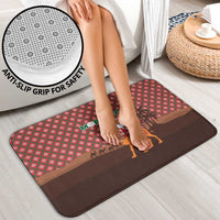 Morocco Christmas Bathroom Set with Santa Claus Camel Caravan Desert Scene and Red Pattern Design - Wonder Print Shop