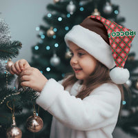 Morocco Christmas Santa Hat with Santa Claus Camel Caravan Desert Scene and Red Pattern Design - Wonder Print Shop