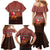 Morocco Christmas Family Matching Mermaid Dress and Hawaiian Shirt with Santa Claus Camel Caravan Desert Scene and Red Pattern Design - Wonder Print Shop