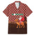 Morocco Christmas Family Matching Mermaid Dress and Hawaiian Shirt with Santa Claus Camel Caravan Desert Scene and Red Pattern Design - Wonder Print Shop