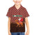 Morocco Christmas Family Matching Mermaid Dress and Hawaiian Shirt with Santa Claus Camel Caravan Desert Scene and Red Pattern Design - Wonder Print Shop