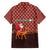 Morocco Christmas Family Matching Off The Shoulder Long Sleeve Dress and Hawaiian Shirt with Santa Claus Camel Caravan Desert Scene and Red Pattern Design - Wonder Print Shop