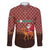 Morocco Christmas Family Matching Off The Shoulder Long Sleeve Dress and Hawaiian Shirt with Santa Claus Camel Caravan Desert Scene and Red Pattern Design - Wonder Print Shop