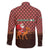 Morocco Christmas Family Matching Off Shoulder Maxi Dress and Hawaiian Shirt with Santa Claus Camel Caravan Desert Scene and Red Pattern Design - Wonder Print Shop