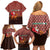 Morocco Christmas Family Matching Off Shoulder Short Dress and Hawaiian Shirt with Santa Claus Camel Caravan Desert Scene and Red Pattern Design - Wonder Print Shop