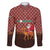 Morocco Christmas Family Matching Off Shoulder Short Dress and Hawaiian Shirt with Santa Claus Camel Caravan Desert Scene and Red Pattern Design - Wonder Print Shop