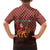 Morocco Christmas Family Matching Short Sleeve Bodycon Dress and Hawaiian Shirt with Santa Claus Camel Caravan Desert Scene and Red Pattern Design - Wonder Print Shop