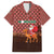 Morocco Christmas Family Matching Summer Maxi Dress and Hawaiian Shirt with Santa Claus Camel Caravan Desert Scene and Red Pattern Design - Wonder Print Shop