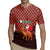 Morocco Christmas Rugby Jersey with Santa Claus Camel Caravan Desert Scene and Red Pattern Design - Wonder Print Shop