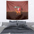 Morocco Christmas Tapestry with Santa Claus Camel Caravan Desert Scene and Red Pattern Design - Wonder Print Shop