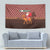 Morocco Christmas Tapestry with Santa Claus Camel Caravan Desert Scene and Red Pattern Design - Wonder Print Shop