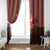 Morocco Christmas Window Curtain with Santa Claus Camel Caravan Desert Scene and Red Pattern Design - Wonder Print Shop