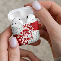 Morocco Christmas AirPods Case with Red Horse Santa Hat Arabesque Pattern and Holiday Icons Design - Wonder Print Shop