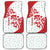 Morocco Christmas Car Mats with Red Horse Santa Hat Arabesque Pattern and Holiday Icons Design - Wonder Print Shop