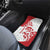 Morocco Christmas Car Mats with Red Horse Santa Hat Arabesque Pattern and Holiday Icons Design - Wonder Print Shop