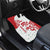 Morocco Christmas Car Mats with Red Horse Santa Hat Arabesque Pattern and Holiday Icons Design - Wonder Print Shop