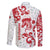 Morocco Christmas Family Matching Off The Shoulder Long Sleeve Dress and Hawaiian Shirt with Red Horse Santa Hat Arabesque Pattern and Holiday Icons Design - Wonder Print Shop