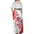 Morocco Christmas Family Matching Off Shoulder Maxi Dress and Hawaiian Shirt with Red Horse Santa Hat Arabesque Pattern and Holiday Icons Design - Wonder Print Shop