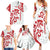 Morocco Christmas Family Matching Summer Maxi Dress and Hawaiian Shirt with Red Horse Santa Hat Arabesque Pattern and Holiday Icons Design - Wonder Print Shop