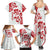 Morocco Christmas Family Matching Summer Maxi Dress and Hawaiian Shirt with Red Horse Santa Hat Arabesque Pattern and Holiday Icons Design - Wonder Print Shop
