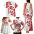 Morocco Christmas Family Matching Tank Maxi Dress and Hawaiian Shirt with Red Horse Santa Hat Arabesque Pattern and Holiday Icons Design - Wonder Print Shop