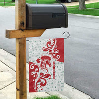 Morocco Christmas Garden Flag with Red Horse Santa Hat Arabesque Pattern and Holiday Icons Design - Wonder Print Shop