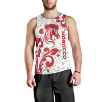 Morocco Christmas Men Tank Top with Red Horse Santa Hat Arabesque Pattern and Holiday Icons Design - Wonder Print Shop