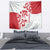 Morocco Christmas Tapestry with Red Horse Santa Hat Arabesque Pattern and Holiday Icons Design - Wonder Print Shop