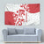 Morocco Christmas Tapestry with Red Horse Santa Hat Arabesque Pattern and Holiday Icons Design - Wonder Print Shop