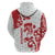 Morocco Christmas Zip Hoodie with Red Horse Santa Hat Arabesque Pattern and Holiday Icons Design - Wonder Print Shop