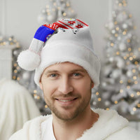 Slovenia Christmas Santa Hat with Saint Nicholas White Horse Snowflake Pattern and National Flag Design - Wonder Print Shop