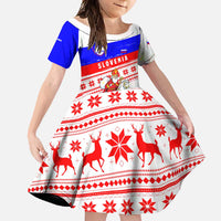 Slovenia Christmas Family Matching Mermaid Dress and Hawaiian Shirt with Saint Nicholas White Horse Snowflake Pattern and National Flag Design - Wonder Print Shop