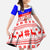 Slovenia Christmas Family Matching Short Sleeve Bodycon Dress and Hawaiian Shirt with Saint Nicholas White Horse Snowflake Pattern and National Flag Design - Wonder Print Shop