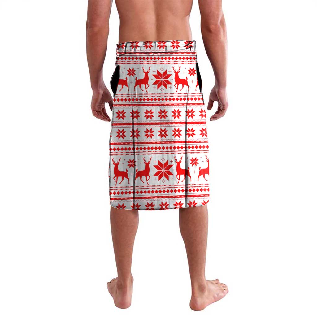 Slovenia Christmas Lavalava with Saint Nicholas White Horse Snowflake Pattern and National Flag Design - Wonder Print Shop