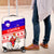 Slovenia Christmas Luggage Cover with Saint Nicholas White Horse Snowflake Pattern and National Flag Design - Wonder Print Shop