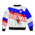Slovenia Christmas Sleeve Zip Bomber Jacket with Saint Nicholas White Horse Snowflake Pattern and National Flag Design - Wonder Print Shop