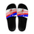 Slovenia Christmas Slide Sandals with Saint Nicholas White Horse Snowflake Pattern and National Flag Design - Wonder Print Shop