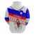 Slovenia Christmas Zip Hoodie with Saint Nicholas White Horse Snowflake Pattern and National Flag Design - Wonder Print Shop