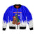 Slovenia Christmas Bomber Jacket with Bear Potica Cake Snowy Tree and National Emblem Design - Wonder Print Shop