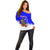 Slovenia Christmas Off Shoulder Sweater with Bear Potica Cake Snowy Tree and National Emblem Design - Wonder Print Shop
