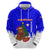 Slovenia Christmas Zip Hoodie with Bear Potica Cake Snowy Tree and National Emblem Design - Wonder Print Shop
