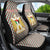 Palestine Christmas Car Seat Cover with Red-Green Pattern, Golden Eagle Emblem, and Jesus Holding Flag Motif - Wonder Print Shop