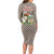 Palestine Christmas Family Matching Long Sleeve Bodycon Dress and Hawaiian Shirt with Red-Green Pattern, Golden Eagle Emblem, and Jesus Holding Flag Motif - Wonder Print Shop