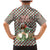 Palestine Christmas Family Matching Mermaid Dress and Hawaiian Shirt with Red-Green Pattern, Golden Eagle Emblem, and Jesus Holding Flag Motif - Wonder Print Shop