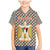 Palestine Christmas Family Matching Mermaid Dress and Hawaiian Shirt with Red-Green Pattern, Golden Eagle Emblem, and Jesus Holding Flag Motif - Wonder Print Shop