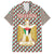 Palestine Christmas Family Matching Off The Shoulder Long Sleeve Dress and Hawaiian Shirt with Red-Green Pattern, Golden Eagle Emblem, and Jesus Holding Flag Motif - Wonder Print Shop