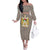 Palestine Christmas Family Matching Off The Shoulder Long Sleeve Dress and Hawaiian Shirt with Red-Green Pattern, Golden Eagle Emblem, and Jesus Holding Flag Motif - Wonder Print Shop